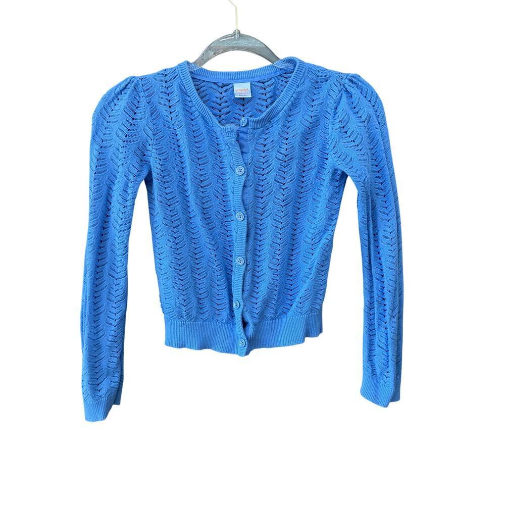 Gymboree Size Large 10 12 Blue Loose Knit Cardigan Blue Preppy Casual